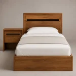تخت یک‌نفره اطلس MDF با کفی پلیمری